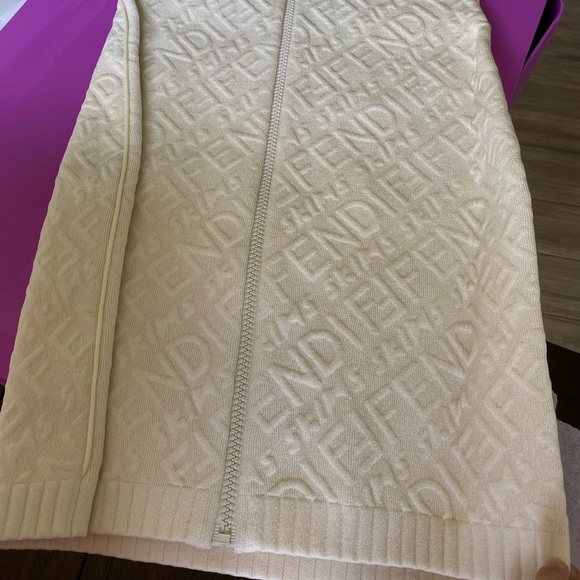 SKIMS FENDI EMBOSSED SHORT SLEEVE DRESS - Picture 8 of 11